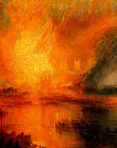 Turner -The burning of the houses of Parliament 1834 detail