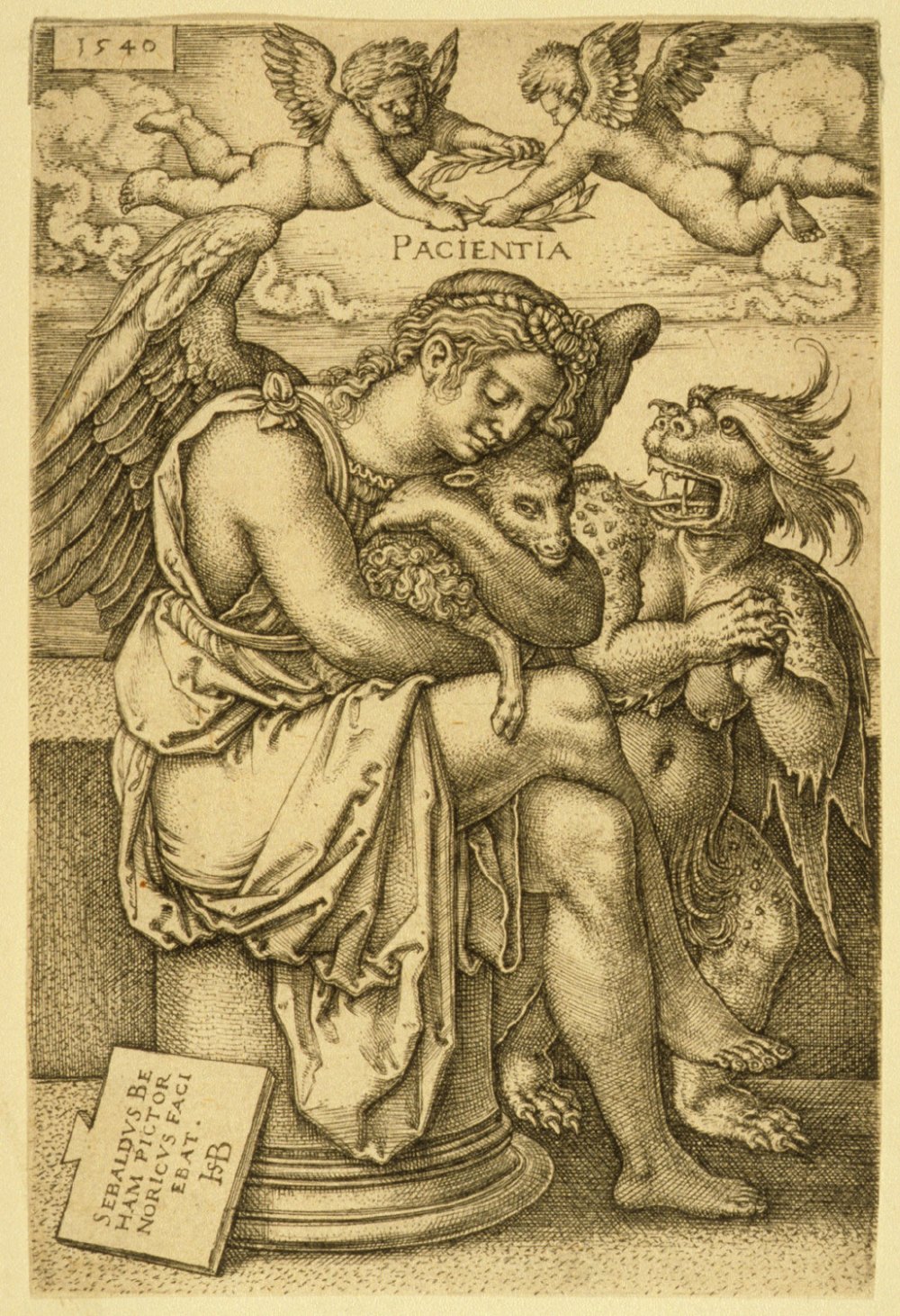 Hans Sebald Beham -Pacientia 1540